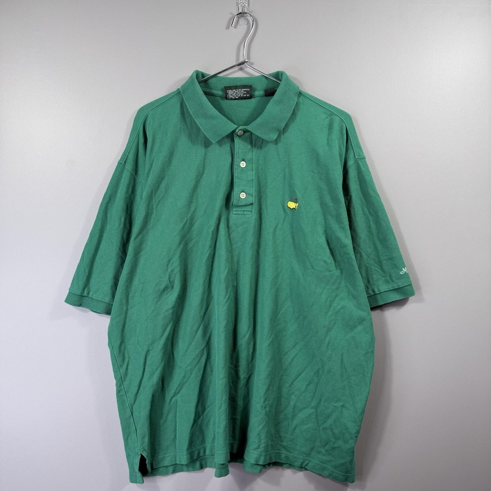Masters Shirt Mens XL Green Golf Polo Masters Collection Hong Kong Augusta Logo